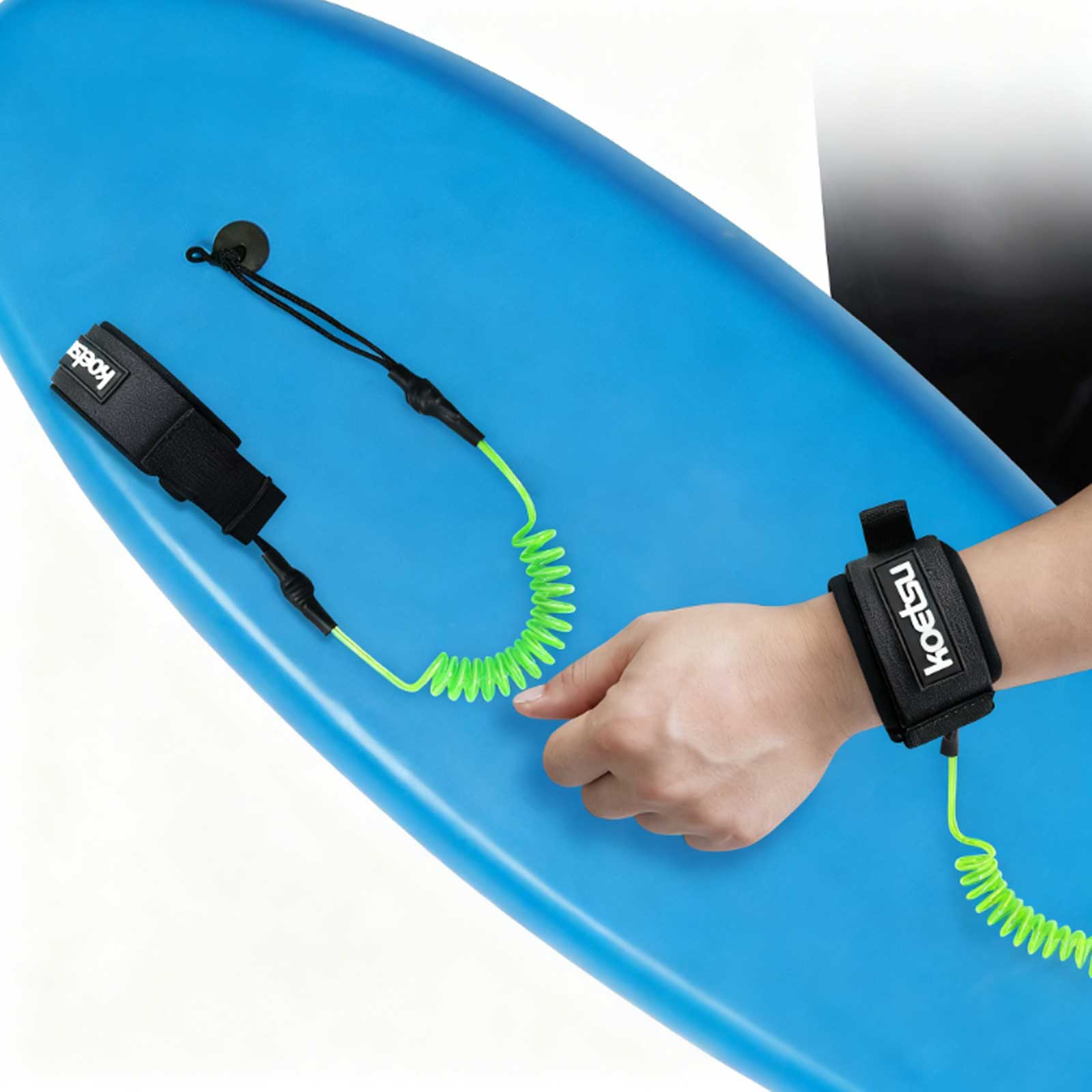 Stand Up Paddle Leash - Correa de Bodyboard Enrollada, Material TPU,