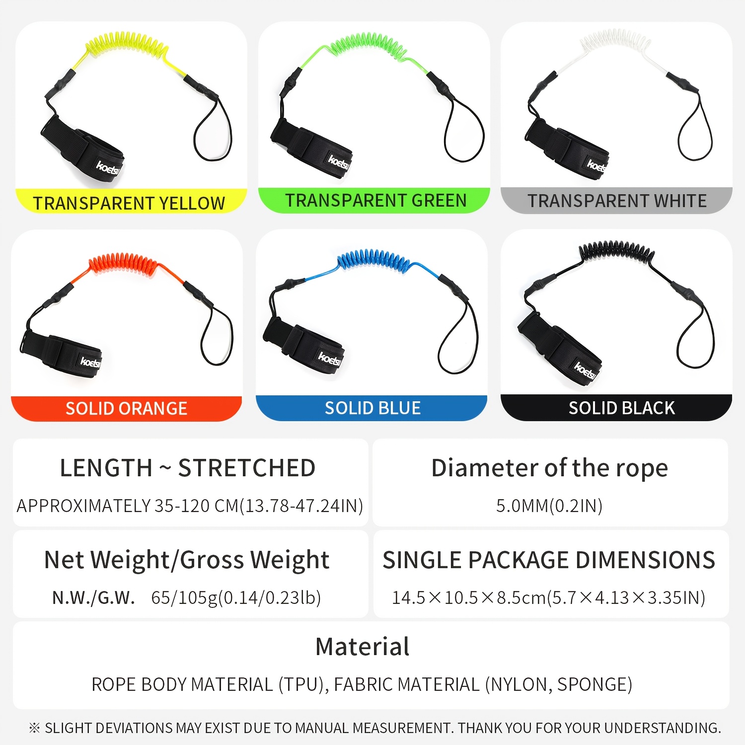 Correa para Bodyboard KOETSU,  - Stand Up Paddle Leash reseña y precio